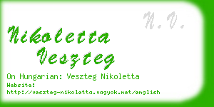 nikoletta veszteg business card